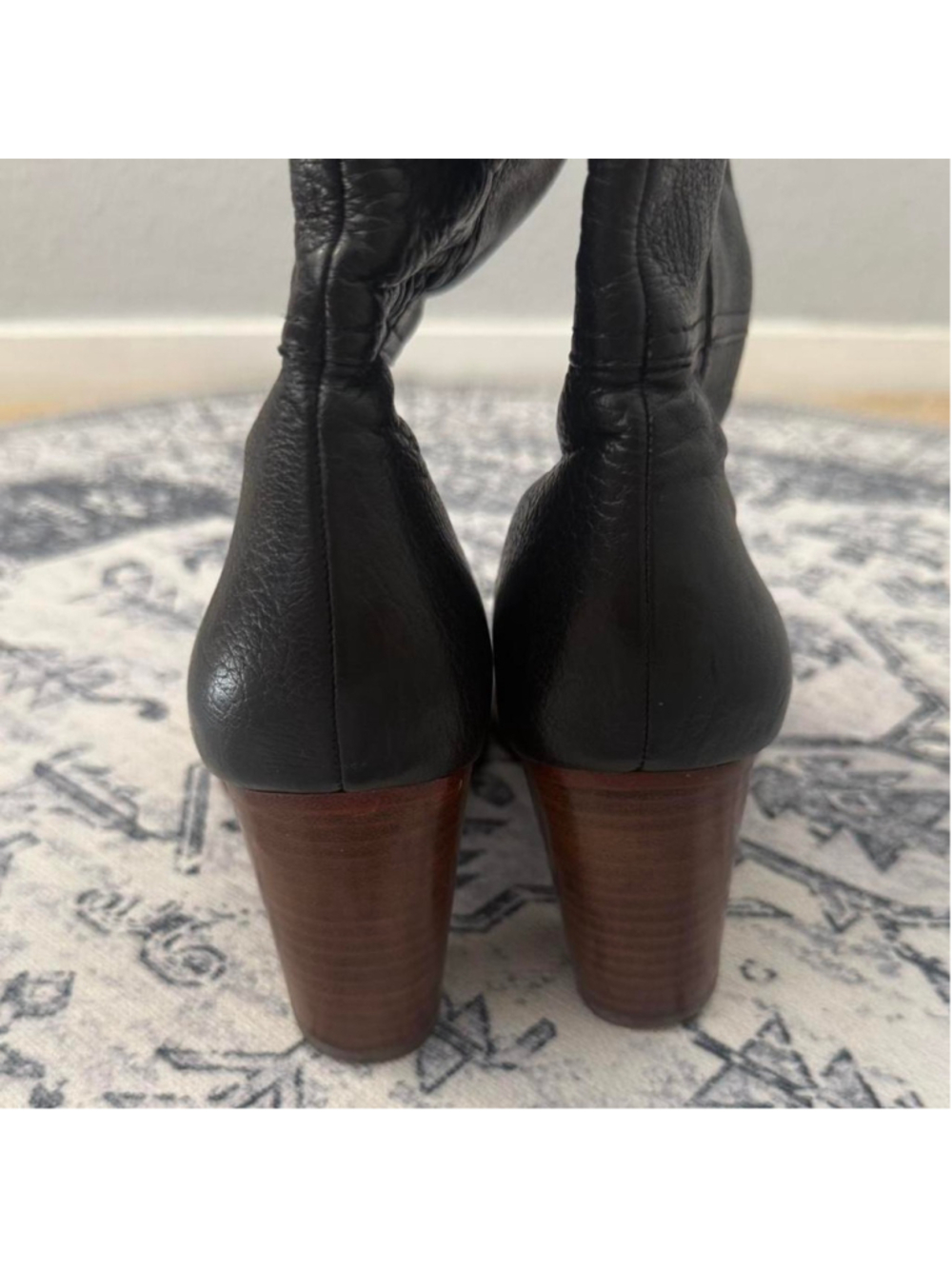 Coach Selena Black Leather Boots - Size 6 - Picture 6 of 9